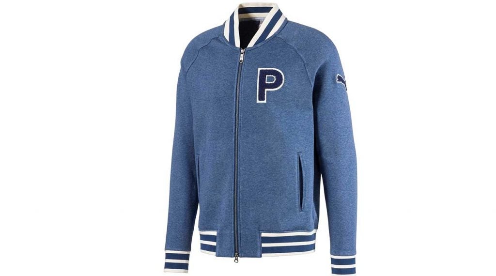 MENS Puma Varsity Fleece Jacket - Dark Denim Heather | Sportie Co