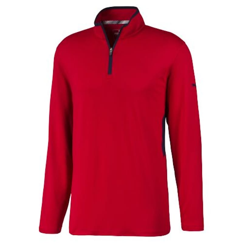 MENS PUMA ROTATION 1-4 ZIP JACKET - BARBADOS CHERRY