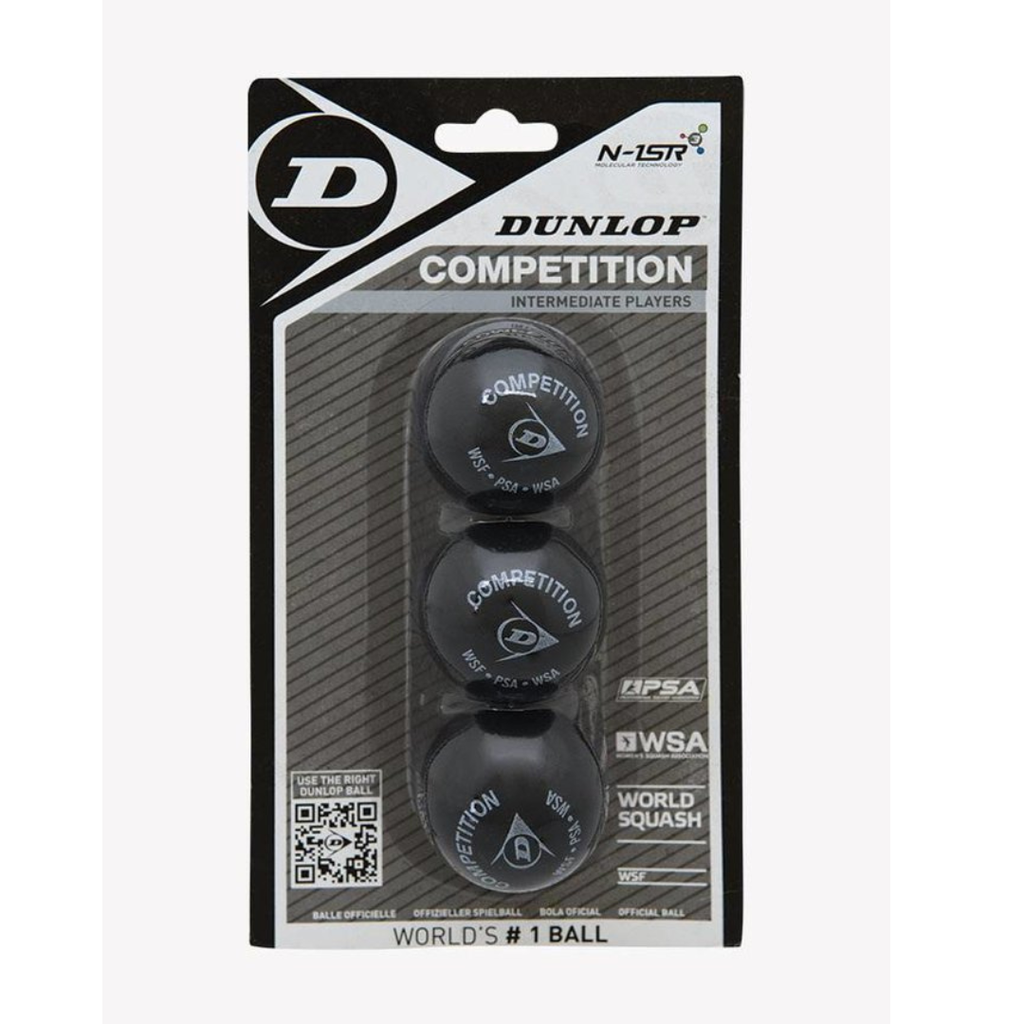 DUNLOP SQUASH BALLS COMP 3 BALLS