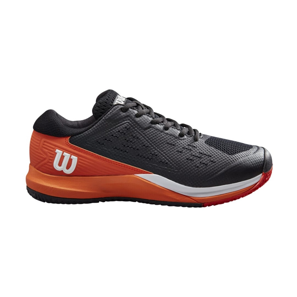 Wilson Mens Footwear | Rush Pro Ace Black - Vermillion
