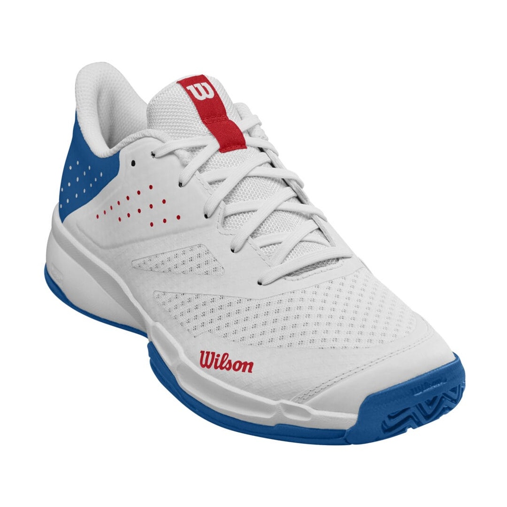 Wilson Mens Footwear | Kaos Stroke 2.0 White - Deja Vu Blue - Wilson Red
