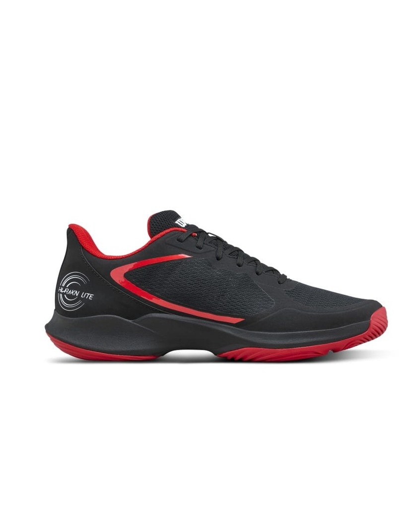 [WRS333920E070] Wilson Padel Footwear | Mens Hurakn Lite Blk - Infrared - Wht (UK7)