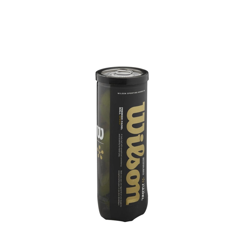 [PR025] Wilson Padel | Padel Balls | Premier Padel Speed (gold - Sl) 3 Ball Can PR025