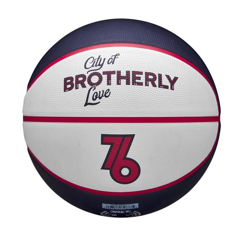 Wilson Team Sports | Basketball | NBA Basketball NBA Team City Edition Phi 76er Size 7 TS094