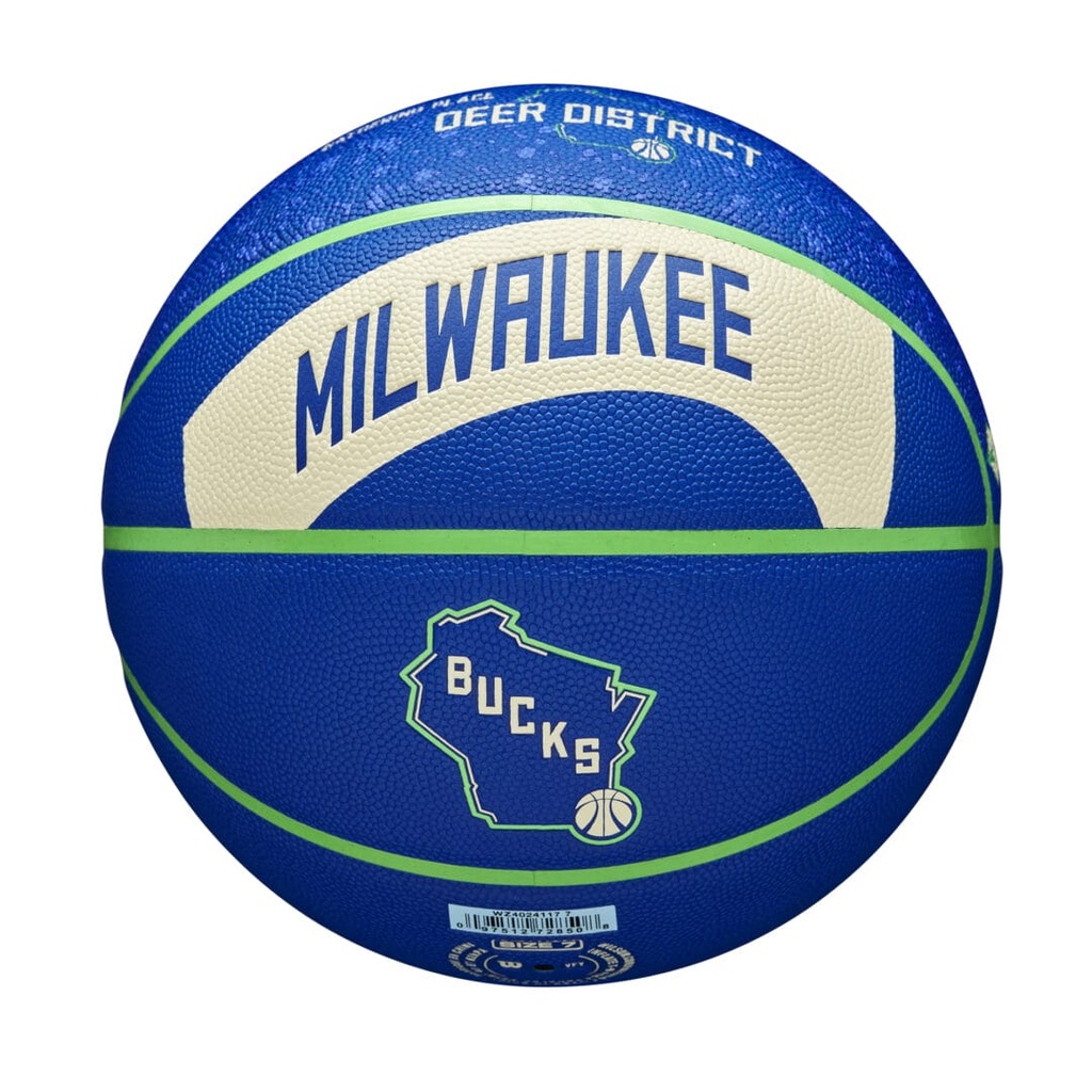[TS085] Wilson Team Sports | Basketball | NBA Basketball NBA Team City Collector Mil Bucks Size 7 TS085