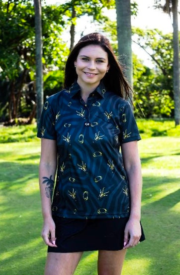 [76481627] Custom Apparel Womens Golf Shirt | Funky | Springbok | Collectors (S)