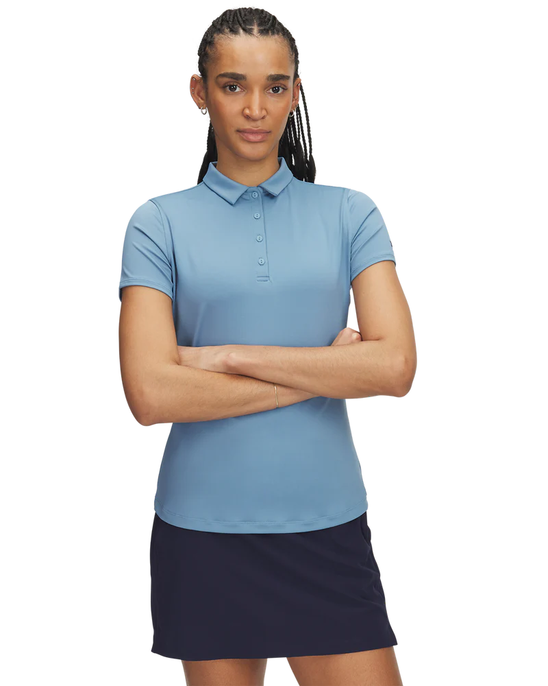 [1383612-418-MD] Under Armour Womens Golf Shirt | Polo Playoff SS | Blue Smoke (M)