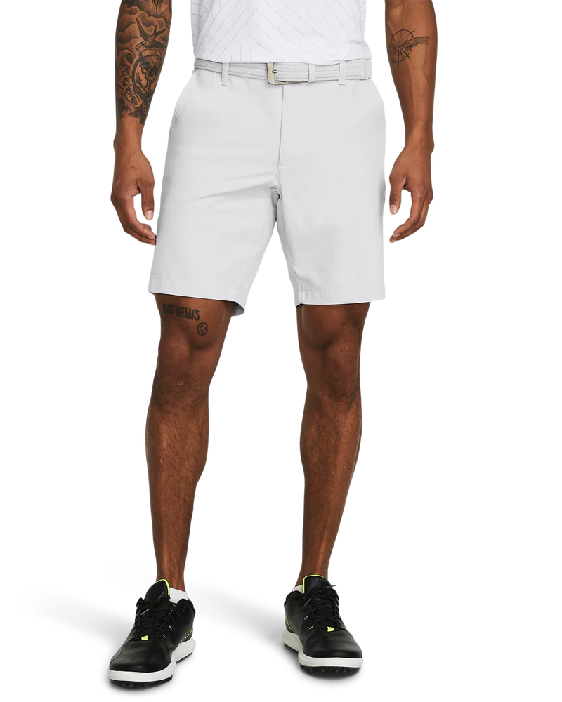 [1384467-110-32] Under Armour Mens Golf Shorts | Drive Taper | Summit White (32)