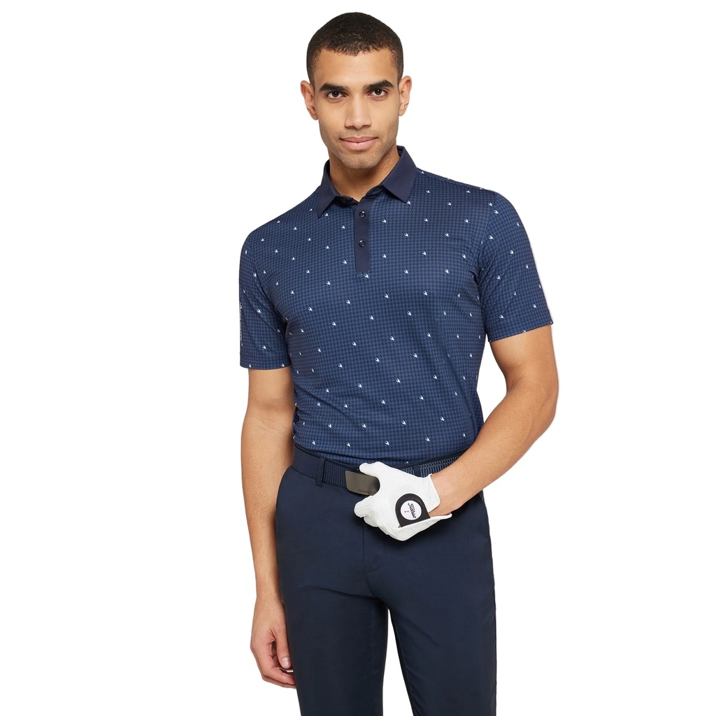 [D01001169349-M] Galvin Green Mens Golf Shirt | Marley | Navy-White (M)