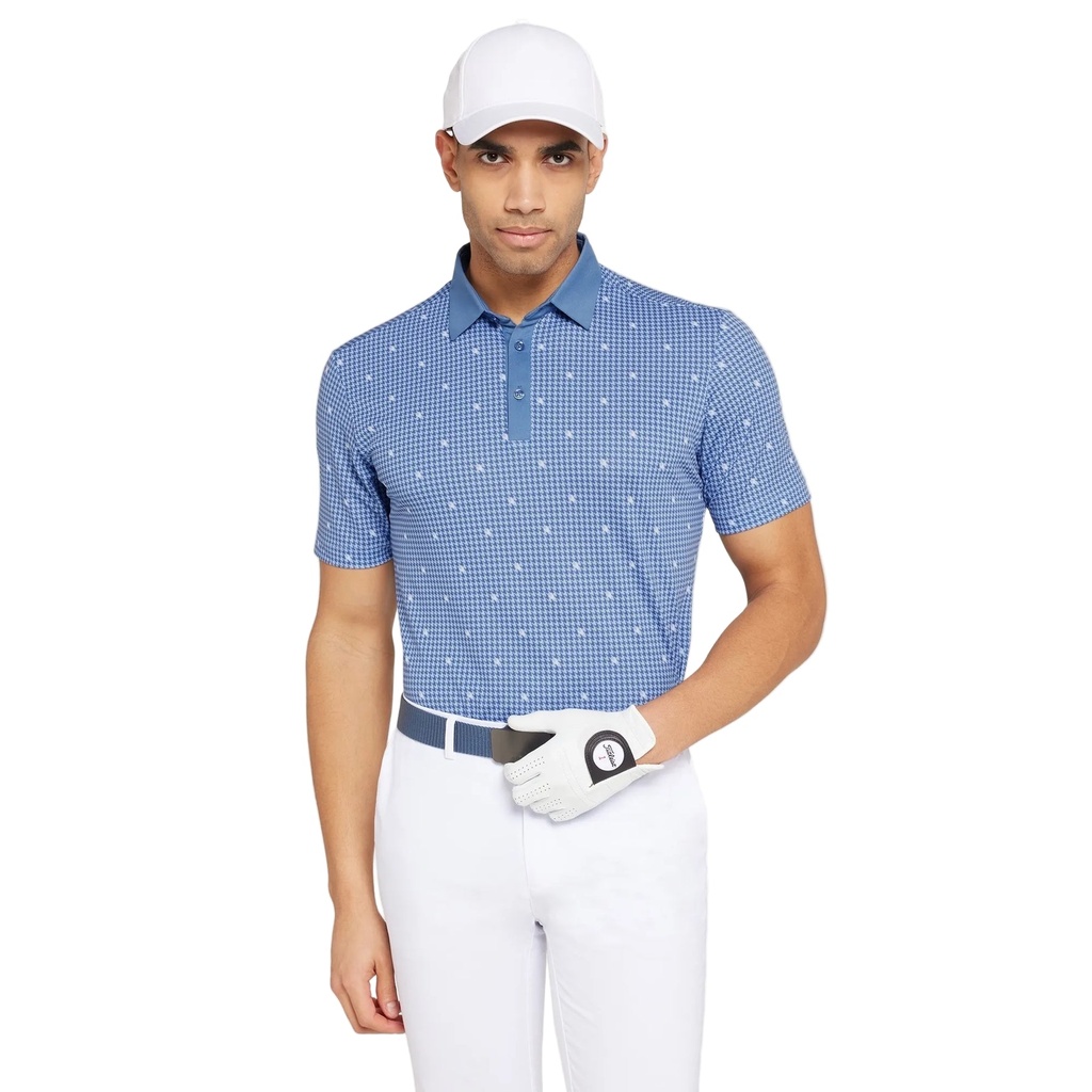 Galvin Green Mens Golf Shirt | Marley | Moonlight Blue-White