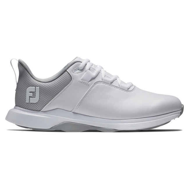 [982054] Footjoy Womens Golf Shoes | Pro Lite 3d (White/Grey, UK4)