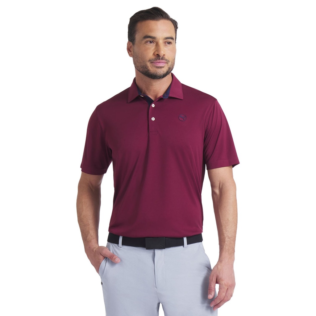 Puma Mens Golf Shirt | Pure 2.0 Polo LC | Ruby Shimmer