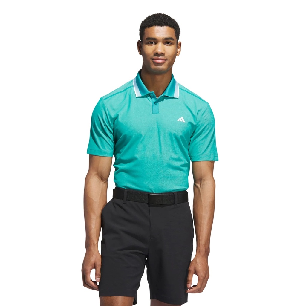 Adidas Mens Golf Shirt | Ultimate365 Tour Twistknit Pique Polo | Pure Teal