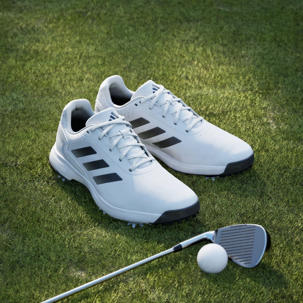 [IH22507] Adidas Mens Golf Shoes | Traxion Response | White-Black-Silver (UK7)