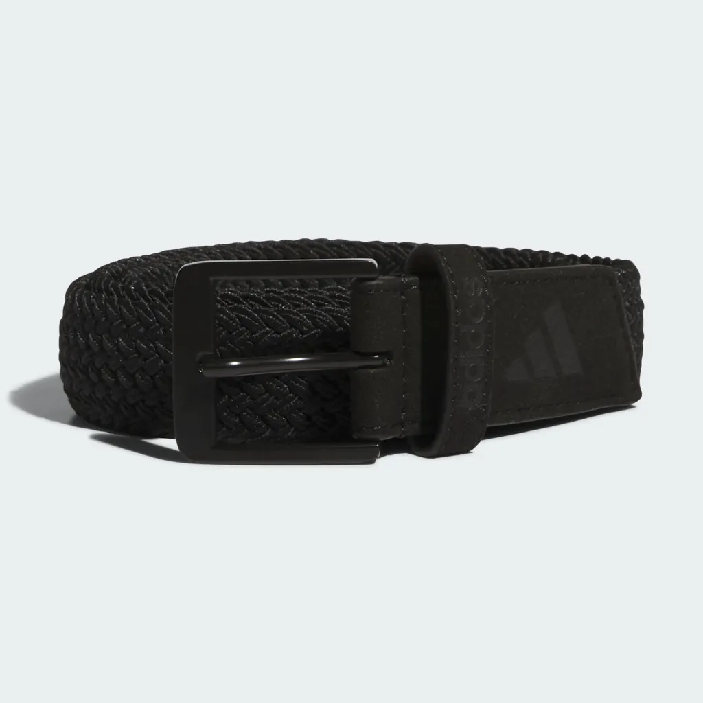 Adidas Mens Golf Belt | Performance Braided Stretch | Black