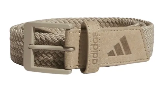 [JZ2905L/XL] Adidas Mens Golf Belt | Performance Braided Stretch | Brown (L/XL)