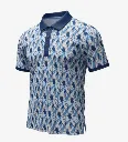 Cutter and Buck Womens Golf Shirts | Birdie Foliage Print | Navy
