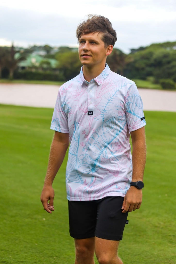 [CAMFS039] Custom Apparel Mens Funky Golf Shirt | Autumn Lily (S)