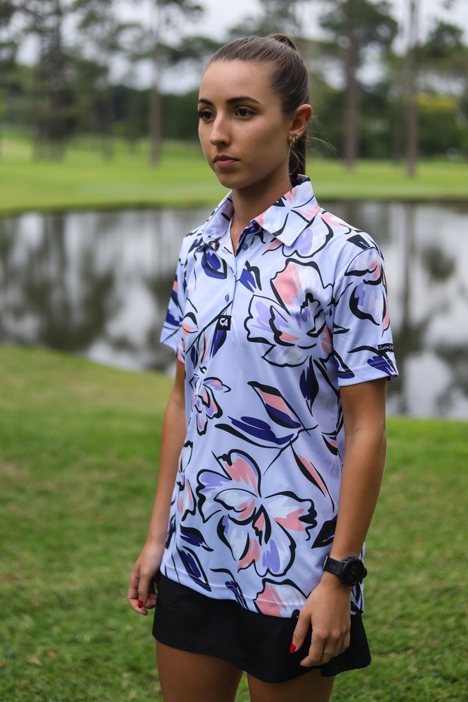 [CAWFS26] Custom Apparel Womens Golf Shirts | Funky | Lilac Floral (S)