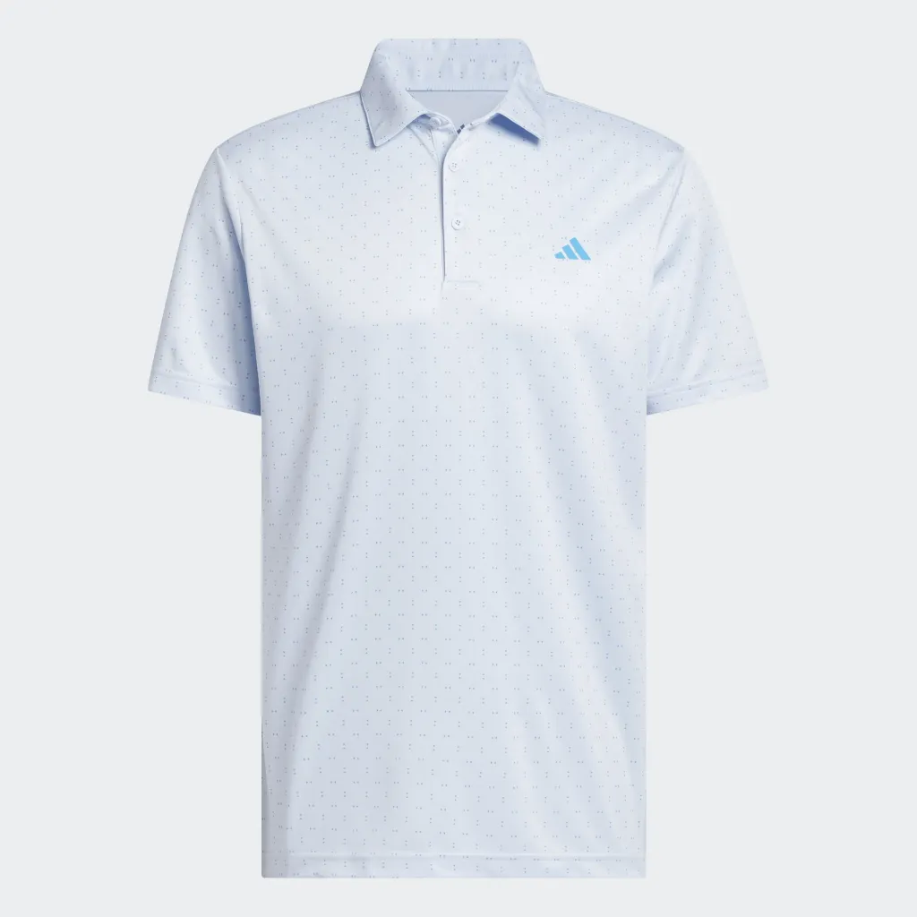 [JY5466S] Adidas Mens Golf Shirt | Performance Textured Print | 57 (S)