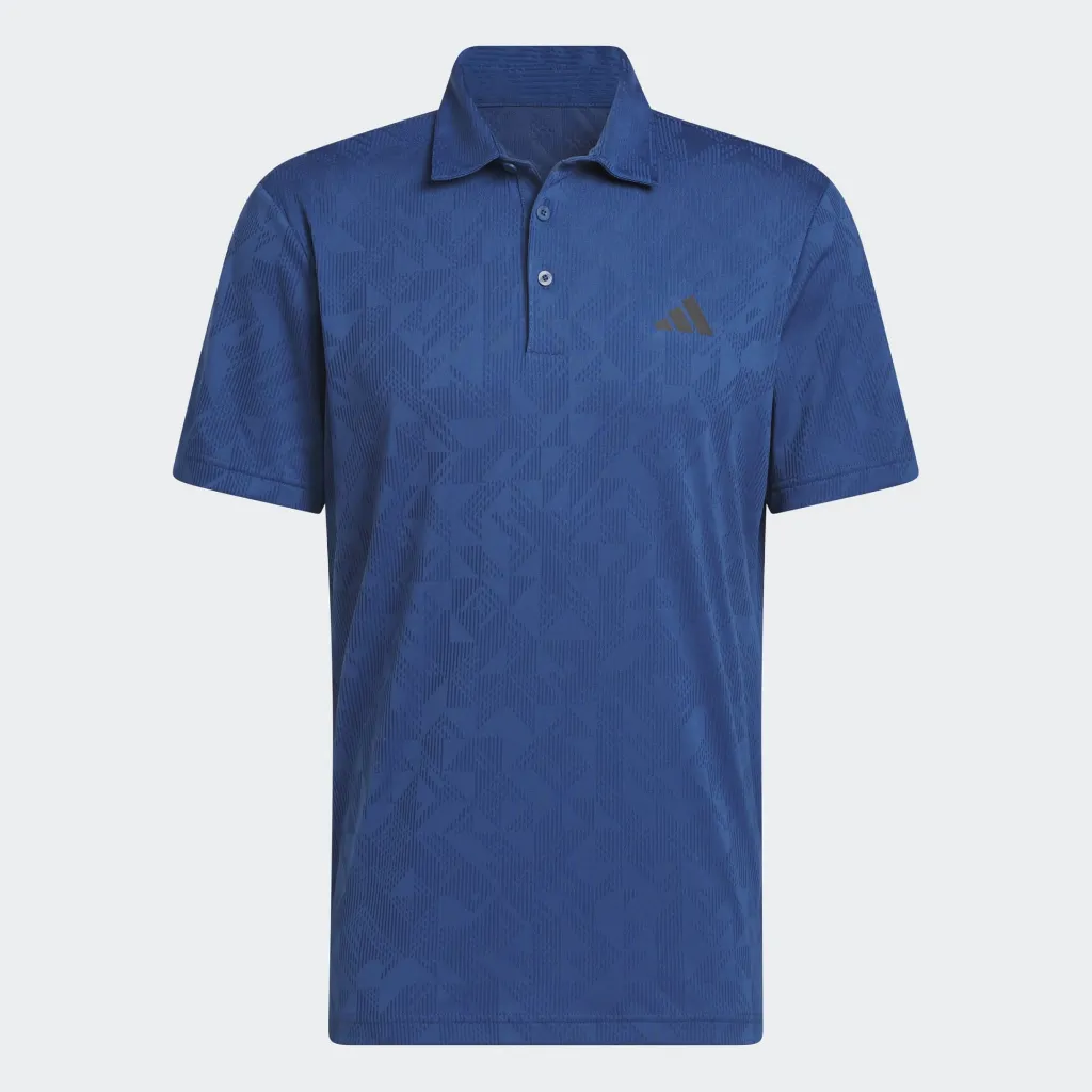 [KE7714S] Adidas Mens Golf Shirt | Ultimate365 Textured Jacquard | Dark Blue (S)