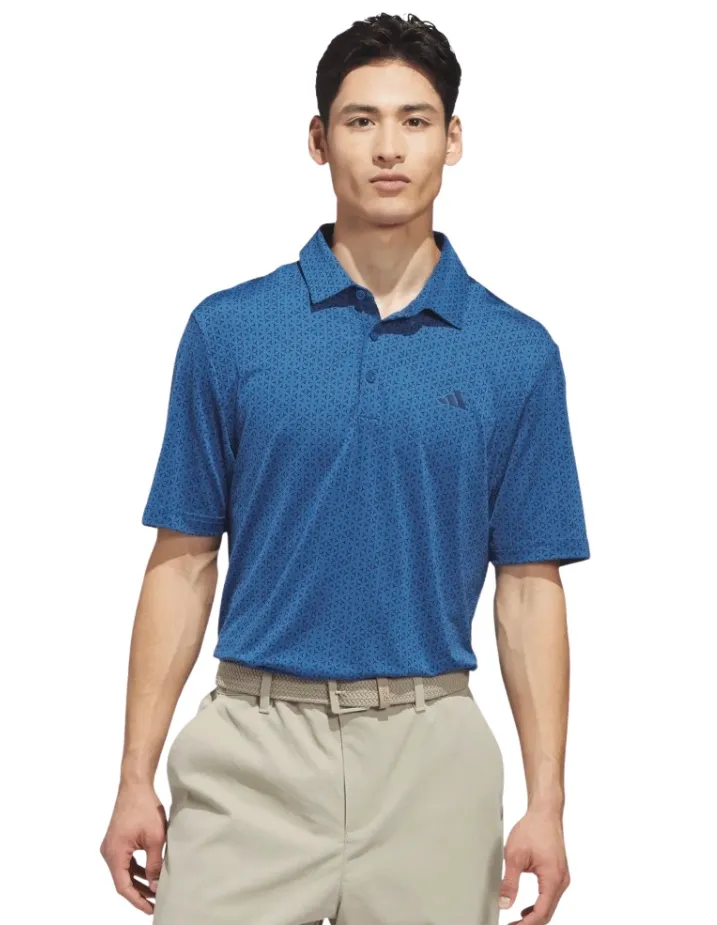 [KT1583S] Adidas Mens Golf Shirt | Ultimate365 Mesh Print Polo | 74 (S)