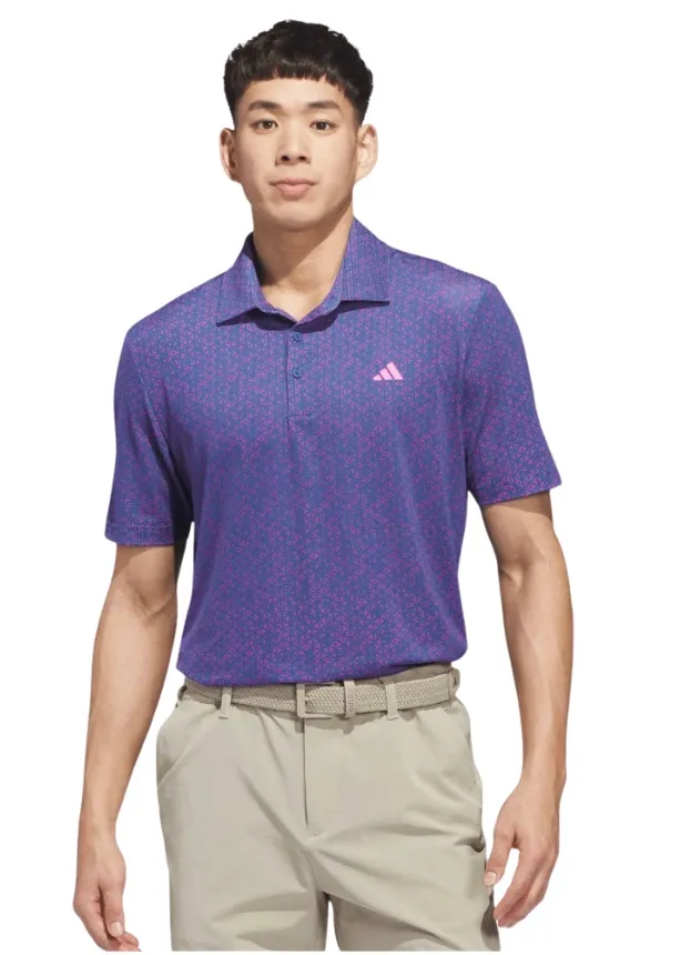 [KT1584S] Adidas Mens Golf Shirt | Ultimate365 Mesh Print Polo | 81 (S)