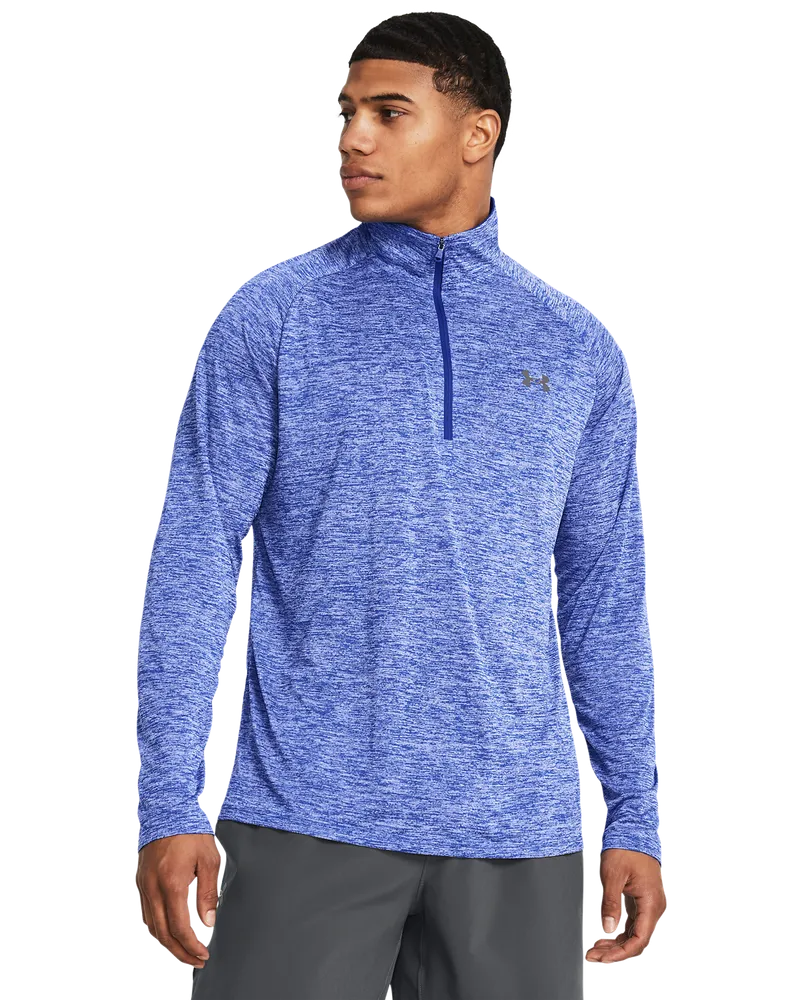 [1328495-400-SM] Under Armour Mens Jersey | Tech 2.0 1-2 Zip | Royal (S)