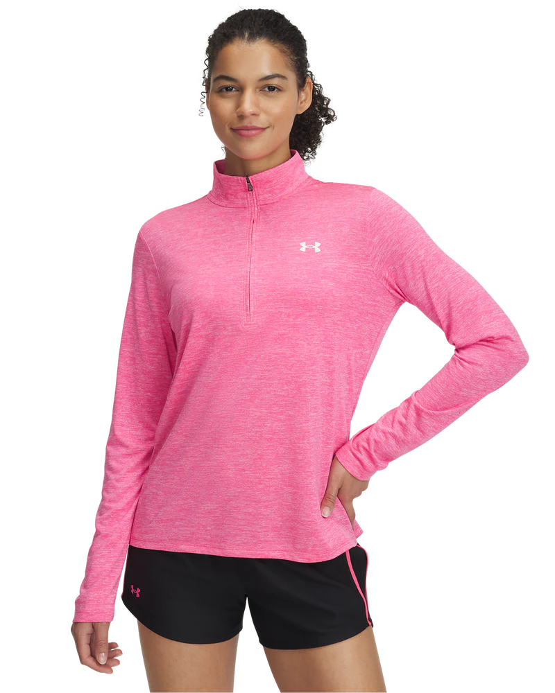 Under Armour Womens Jersey | Tech 2.0 1-2 Zip | Super Pink