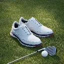 Adidas Mens Golf Shoes | MC80 White/Navy/Red