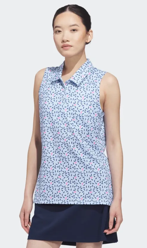 [JX6641S] Adidas Womens Golf Shirt | ULTIMATE365 PRINTED CLIMACOOL POLO (S)