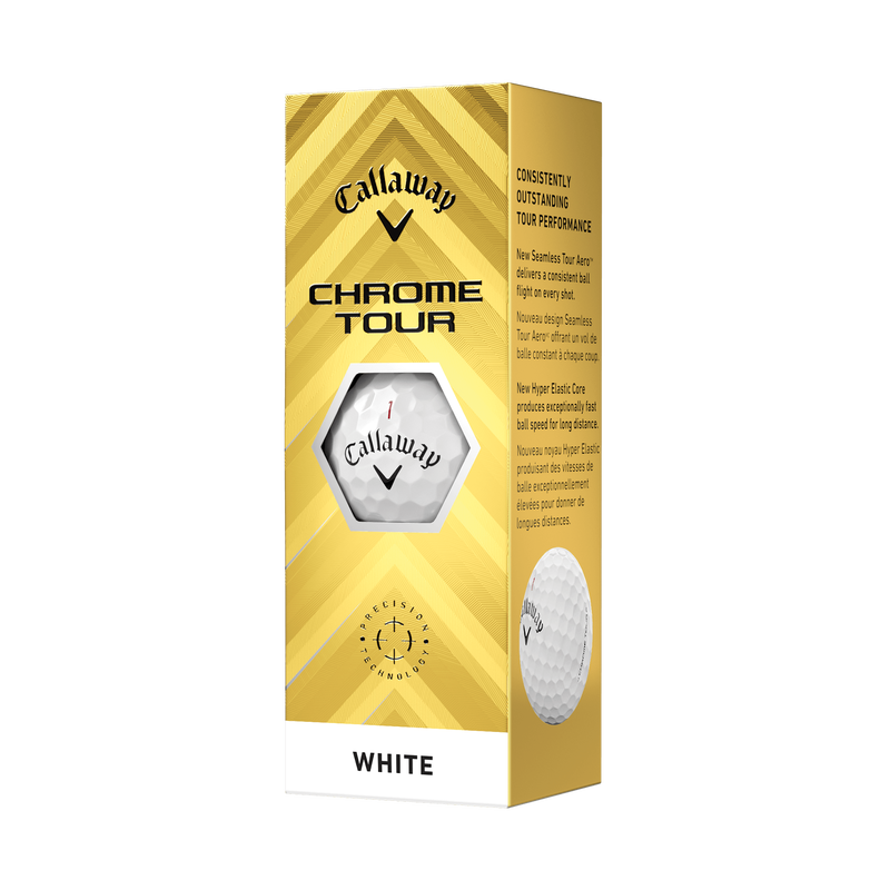 [3000990W] Callaway Golf Balls | Chrome Tour 2024 (White/Sleeve)