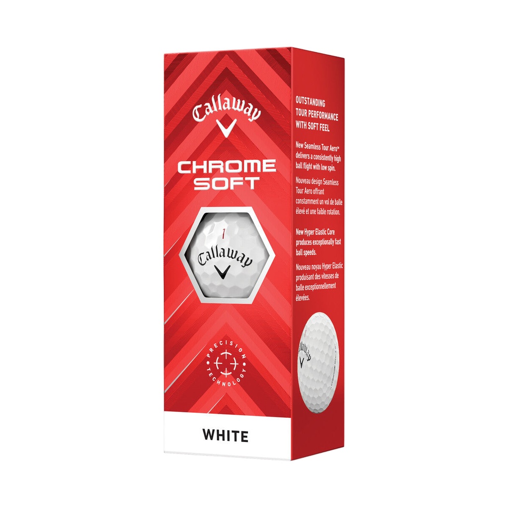 [3000966G02] Callaway Golf Balls | Chrome Soft (White/Sleeve, 2024)
