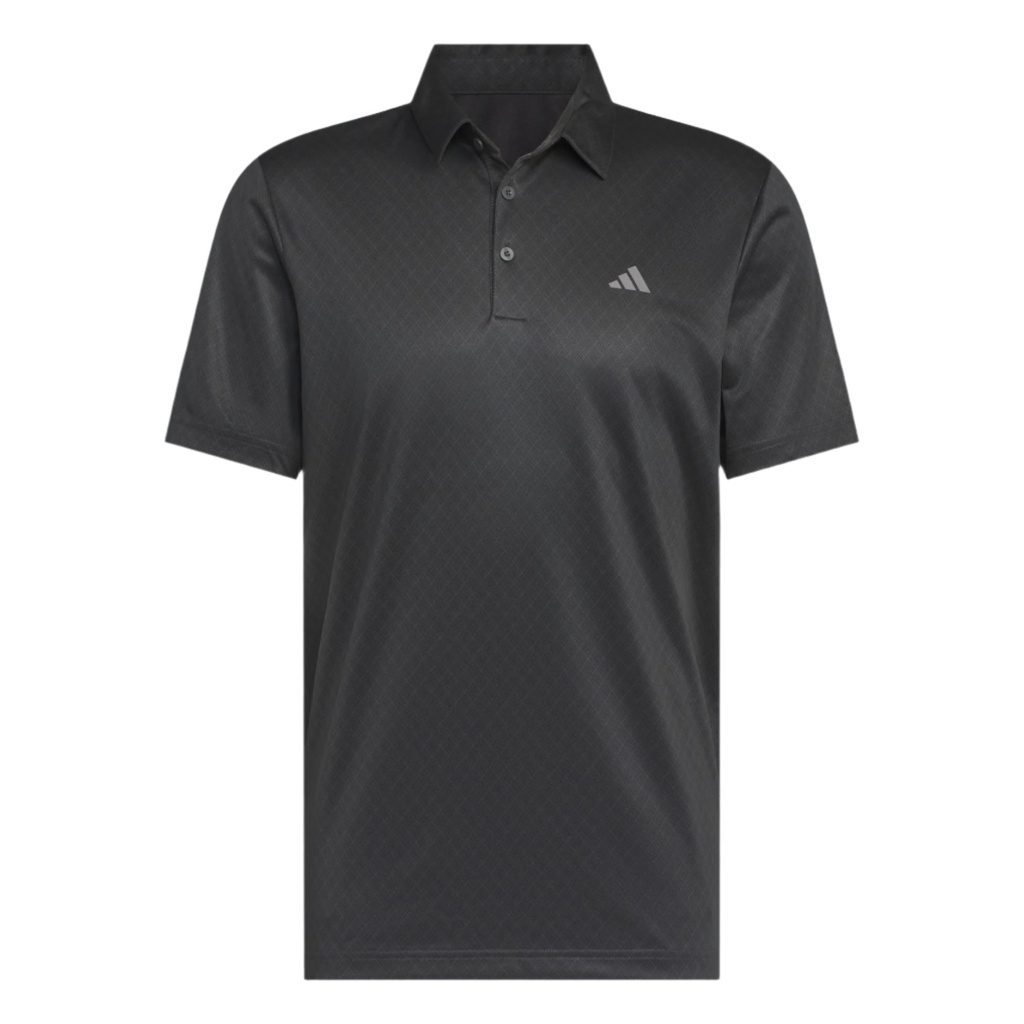 [JF8850S] Adidas Mens Golf Shirt | Polo | Core Print | Carbon-Black (S)