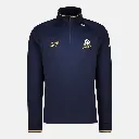 Reebok Mens Golf Pullover | Polo Crushers | Quarter Zip L-S | Navy-White-Gold