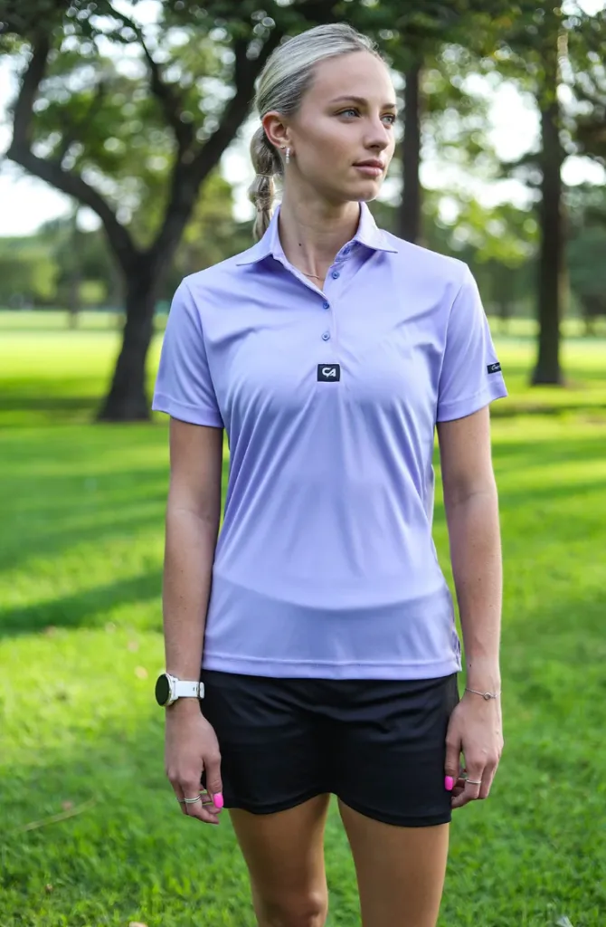 [HOS-019] Custom Apparel Womens Golf Shirt | Iconic | Lavender (S)