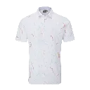 Ping Mens Golf Shirts | Ephron Polo | White-Wild Salmon Multi