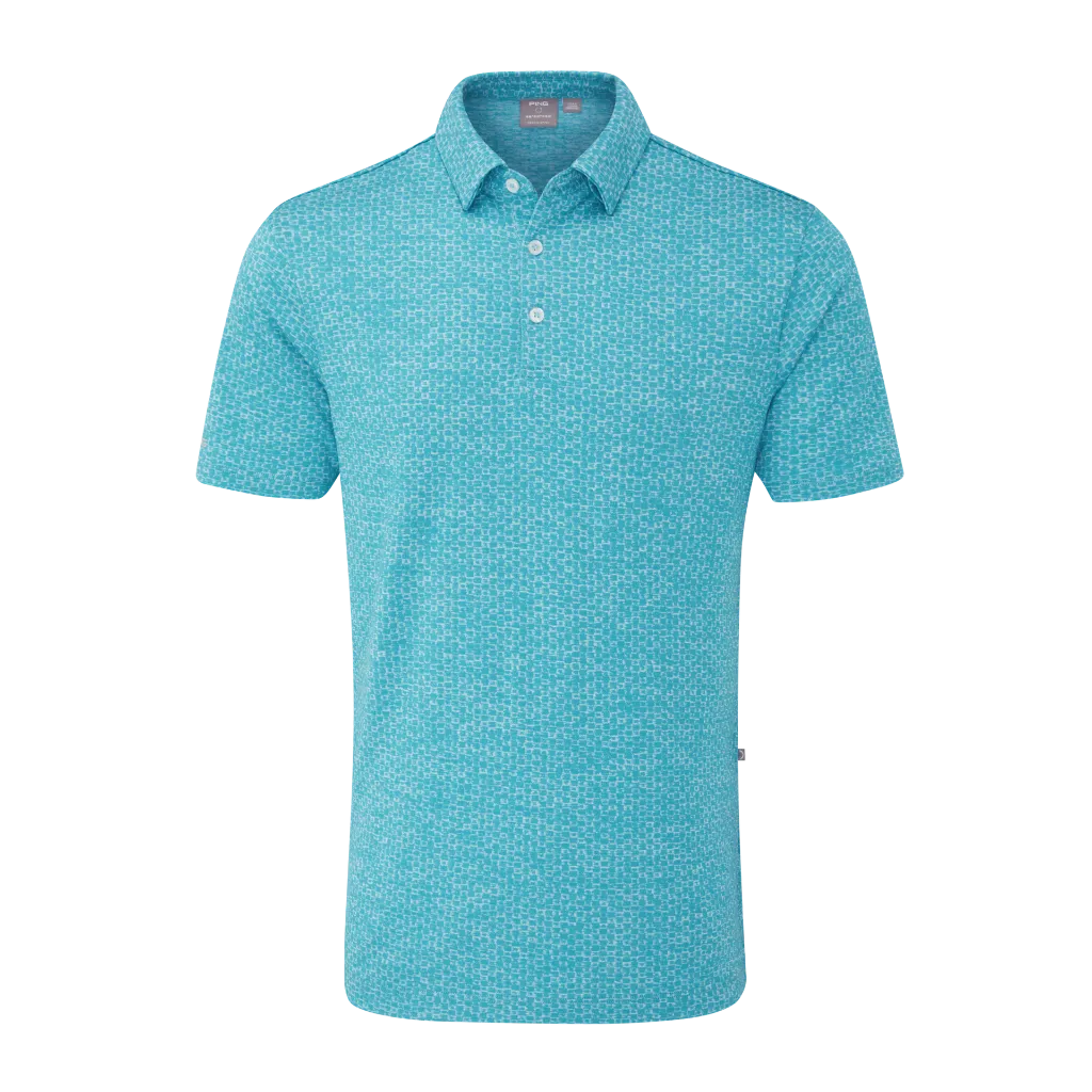 [20RAF-T-S] Ping Mens Golf Shirts | Rafe Polo | Turquoise (S)