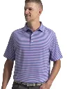 Footjoy Mens Golf Shirt | EU Shadow | Stripe Lisle | Violet