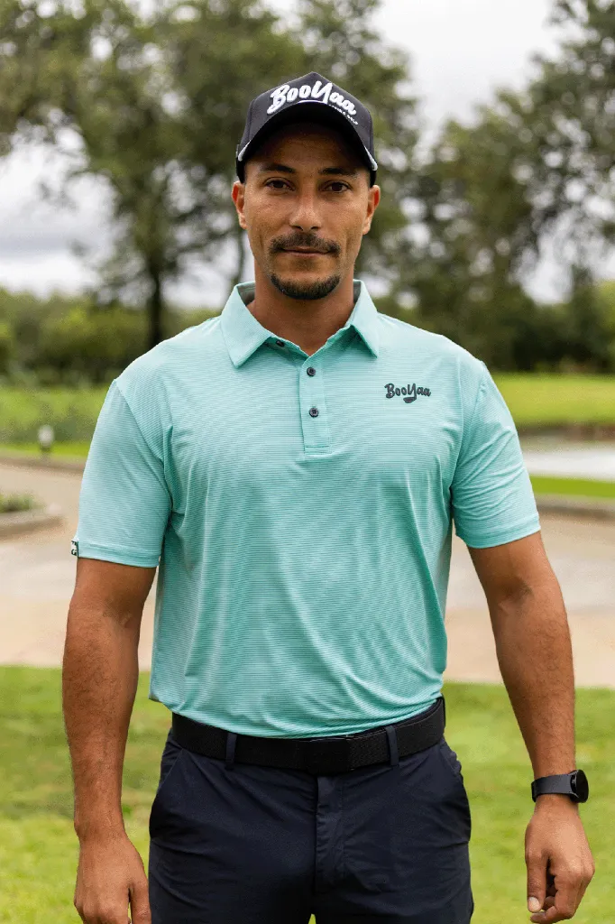 [GV-AQUA-S] Booyaa Golf Shirts | Vintage Collection | Aqua (S)