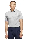 Adidas Mens Golf Shirt | PERF TXT Print | Grey-Black