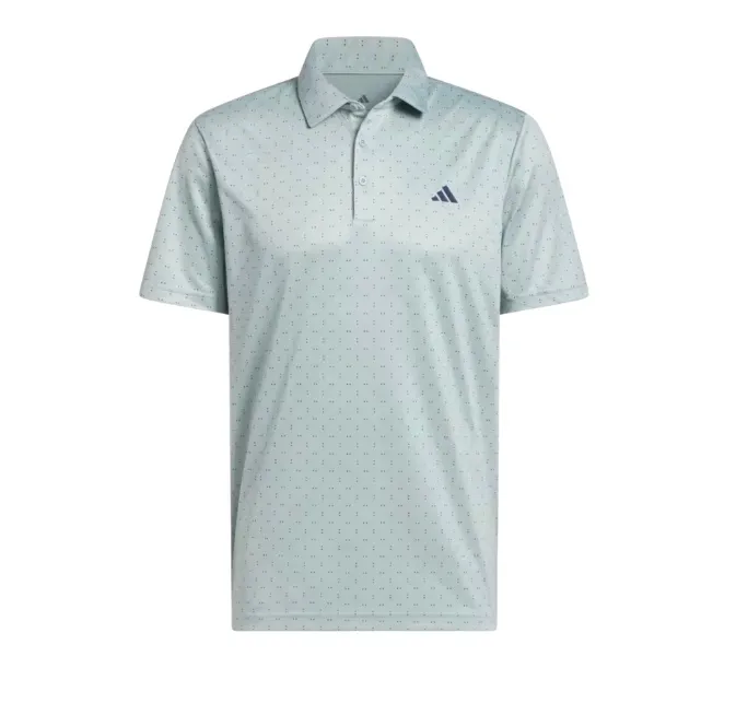 [JY5464s] Adidas Mens Golf Shirt | PERF TXT Print |  WOSA-CONAVY (S)
