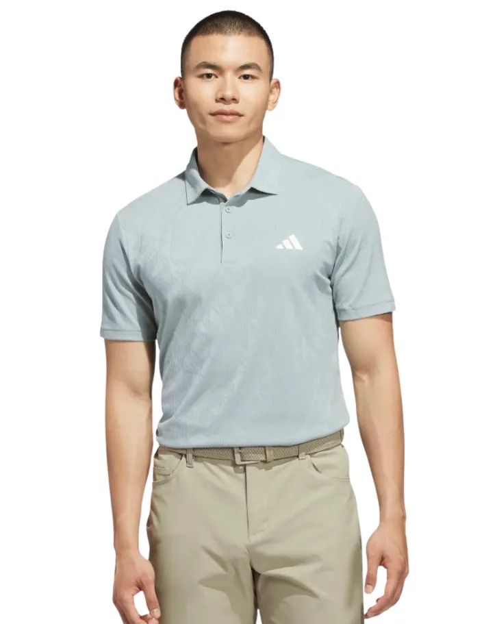 [KE7713S] Adidas Mens Golf Shirt | Ultimate Text Jacq | Wosa (S)