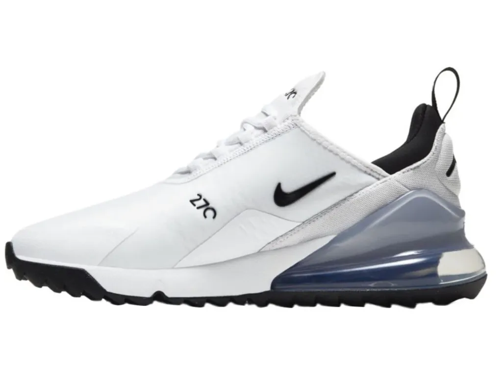 [CK6483-102-7] Nike Mens Golf Shoes | Air Max 27 | White-Black (UK7)