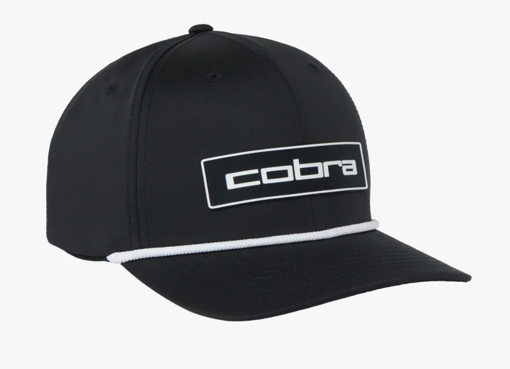 Cobra Mens Cap | Tour Tech Rope | Black-White