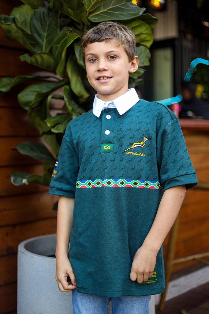 [CASBJ01] Custom Apparel Junior Shirts | Springbok Supporters Jersey (7 to 8)