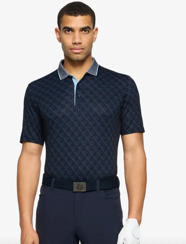 [D01001339405-S] Galvin Green Mens Golf Shirt | Mansfield |  Navy (S)