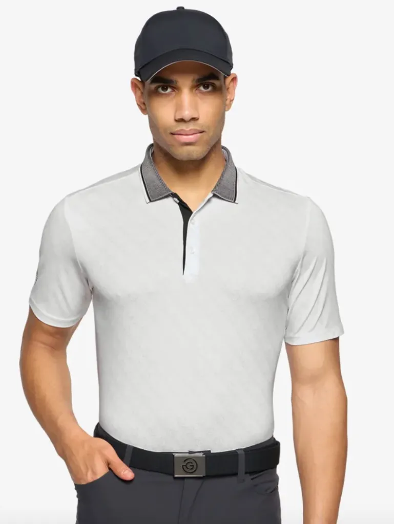 [D01001339409-S] Galvin Green Mens Golf Shirt | Mansfield |  White (S)