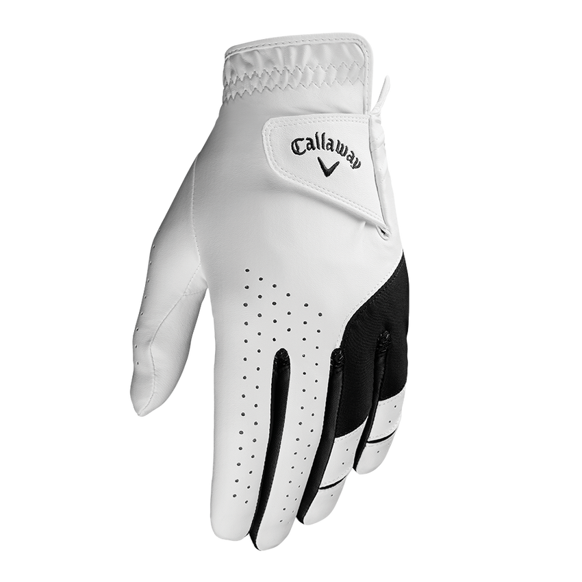 [1400011-01] Callaway Mens Golf Glove | Weather Spann | White (S)
