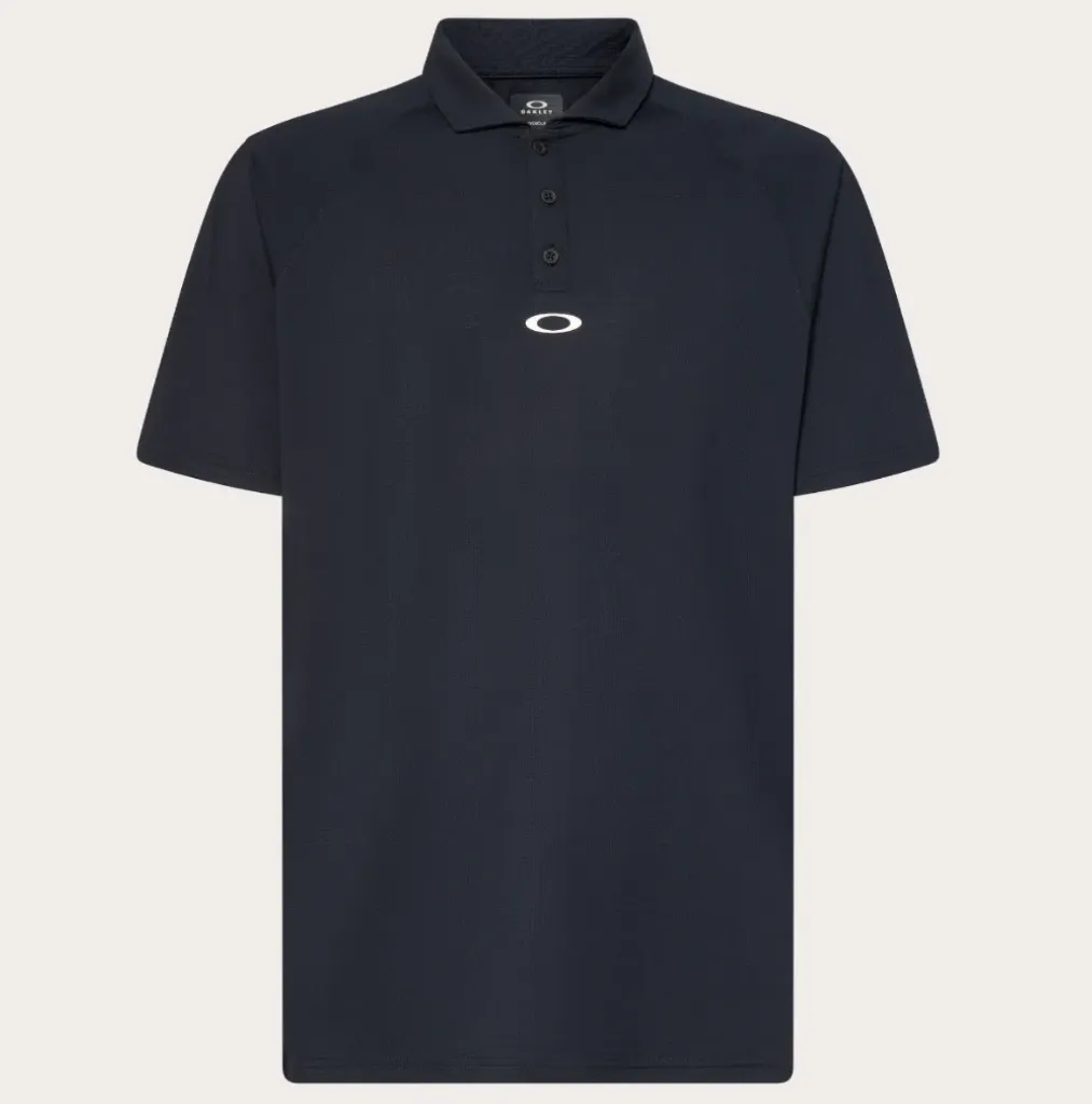 [FOA405916-02ES] Oakley Mens Golf Shirt | Iconic SS Polo | Blackout (S)